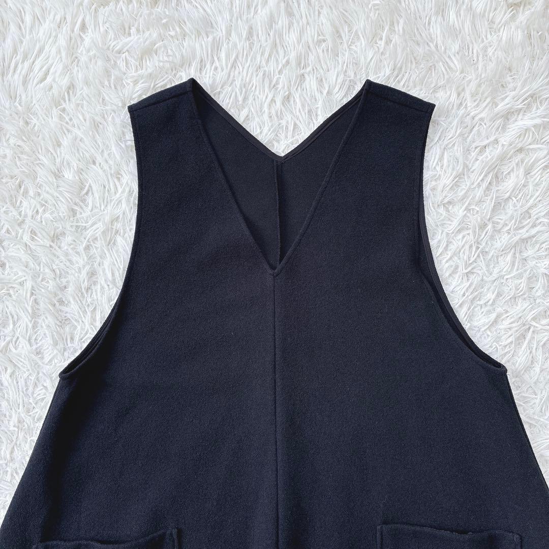 ビアズリー ブークレワンピース ノースリーブ ロング ポケット フレア Vネック