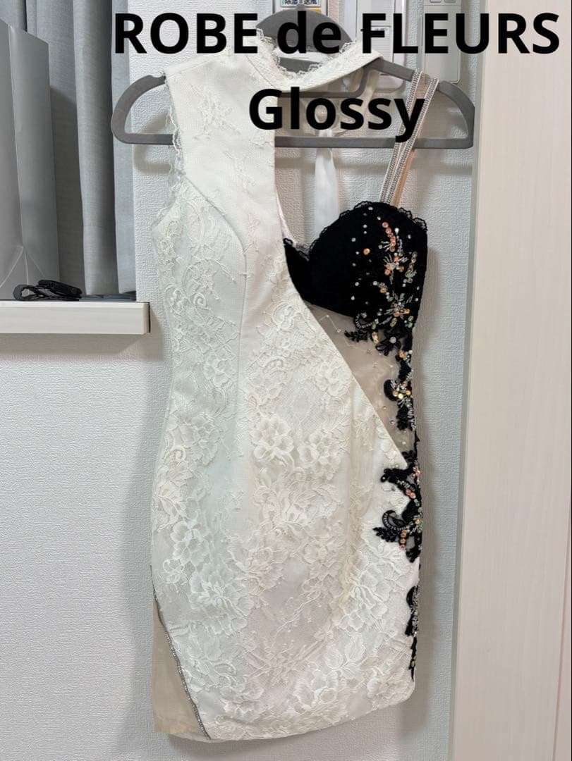 ROBE de FLEURS Glossy ミニドレス タイト　xs s