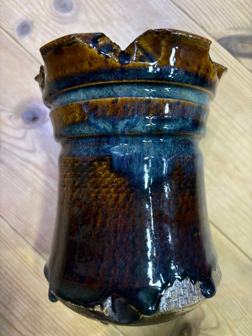 植物鉢　飴釉　NOPPO / 姫野翔太