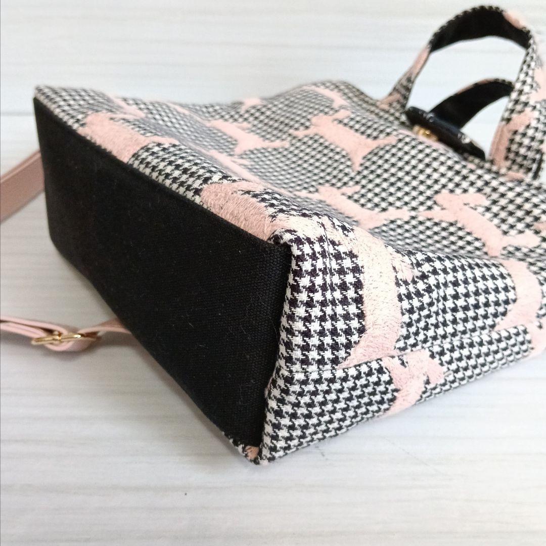 ミナペルホネン　2wayトートバッグ　ランランラン　 ダークネイビー