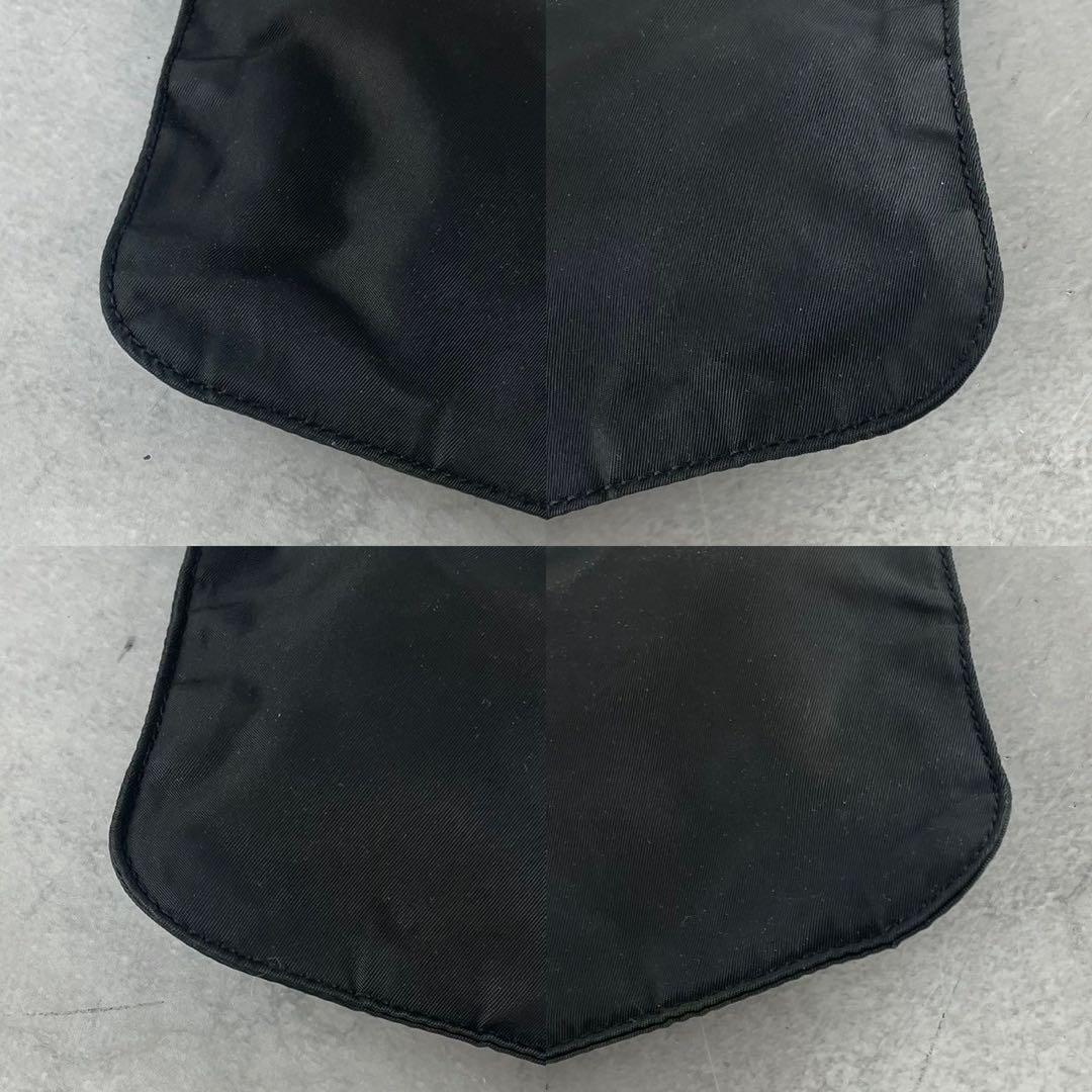 美品✨PRADA ボディーバッグ ショルダー ウエスト ナイロン 三角ロゴ 黒