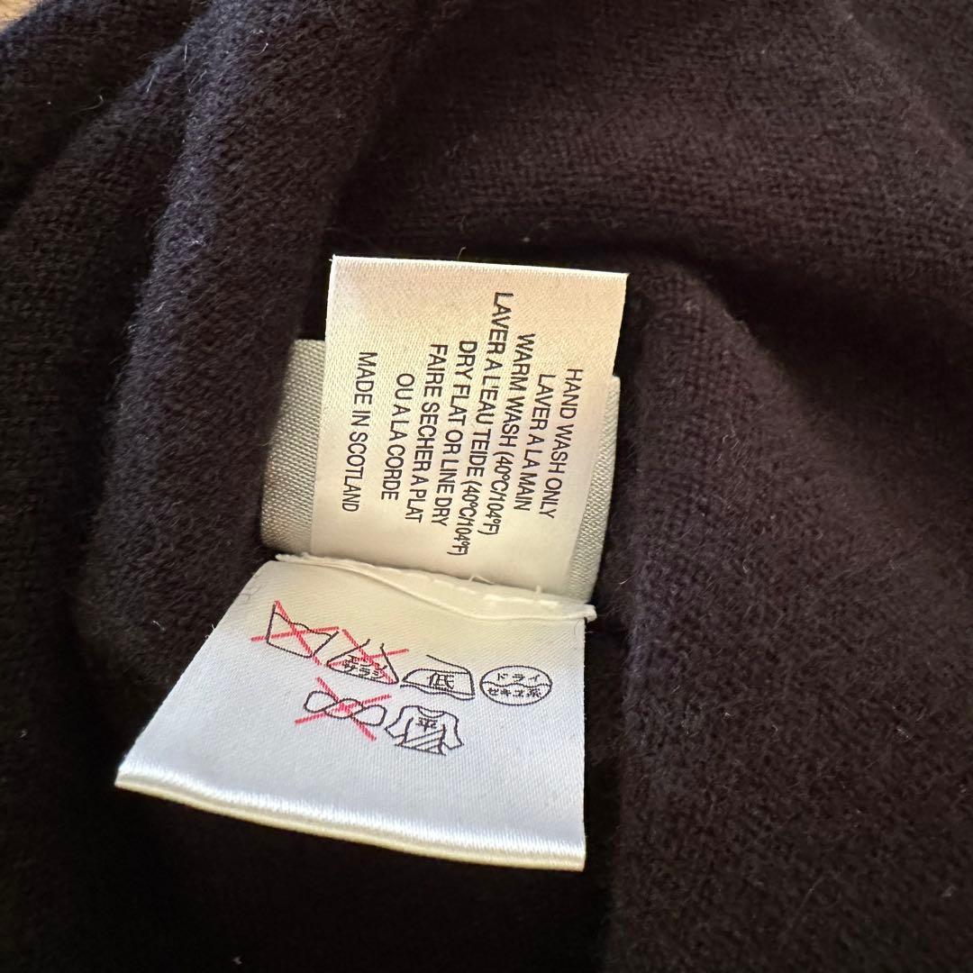 ペラフィネ　カシミア　スコットランド製　黒　美品