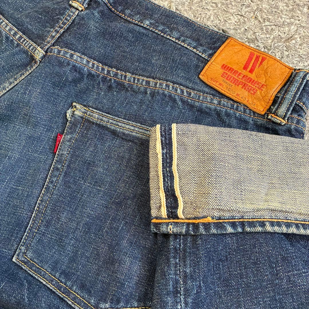 【希少サイズ】WAREHOUSE 1000XX DSB セルビッチデニム W40