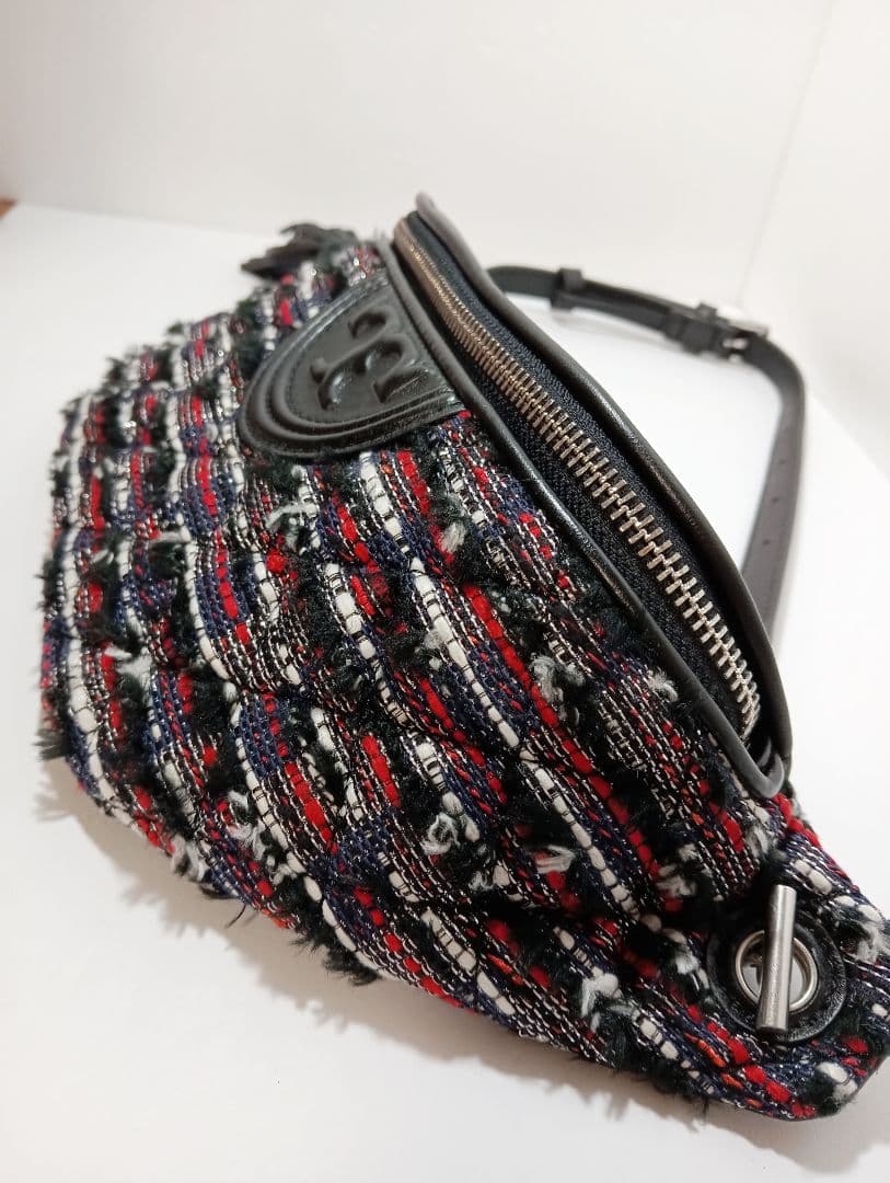 トリーバーチ　61482 FLEMING TWEED BAG ウエストバッグ