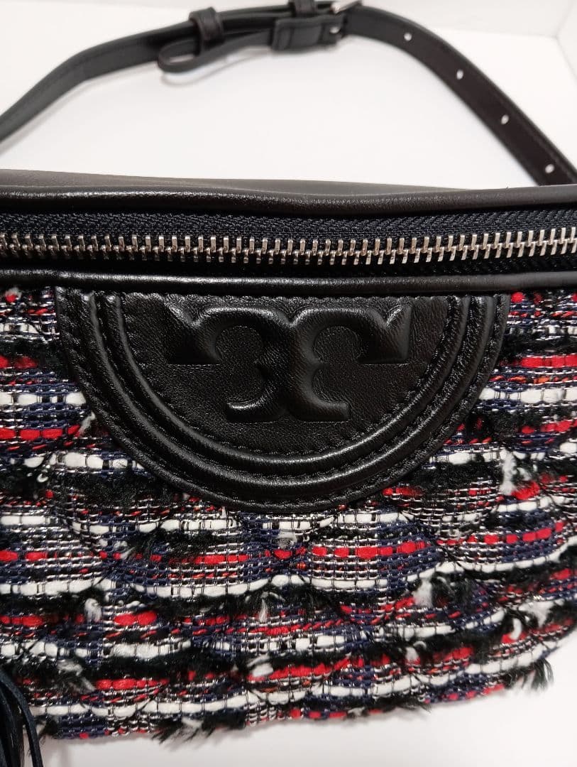 トリーバーチ　61482 FLEMING TWEED BAG ウエストバッグ