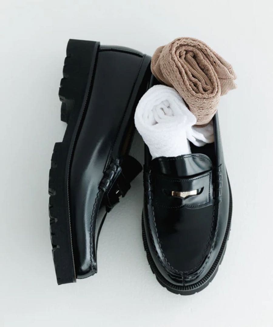 HARUTA（ハルタ）for SALON別注ガラス レザーローファー