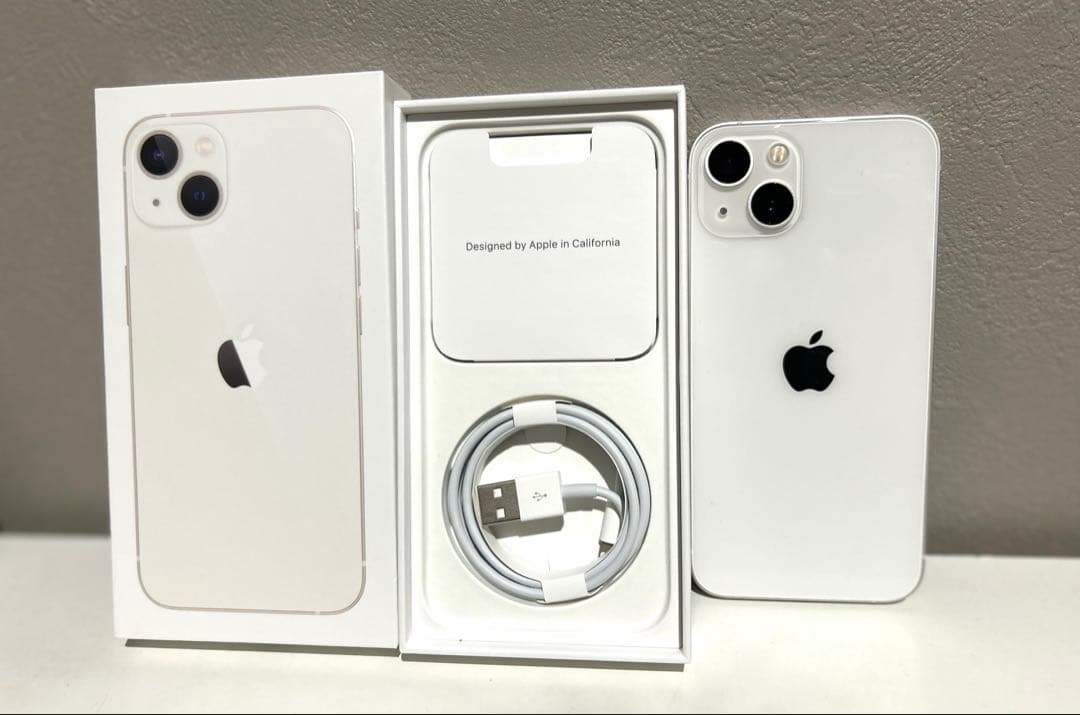 極美品 Apple iPhone13 ホワイト 128GB 本体　SIMフリー