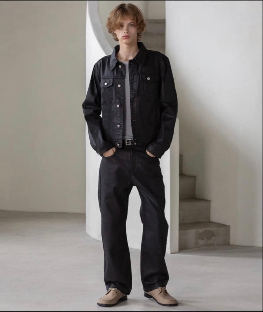 コーティングデニムジャケット　ブラック　サイズ1 DECOROSO