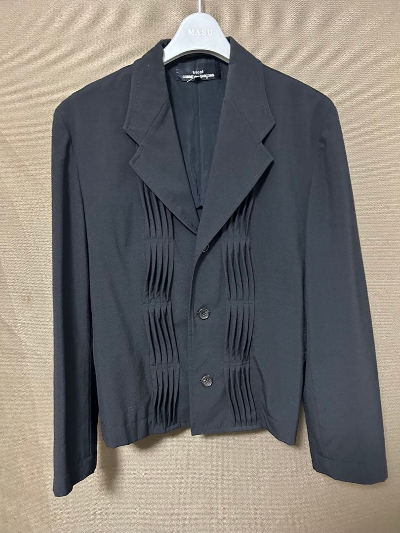 tricot COMME des GARCONS ブラックテーラードジャケット