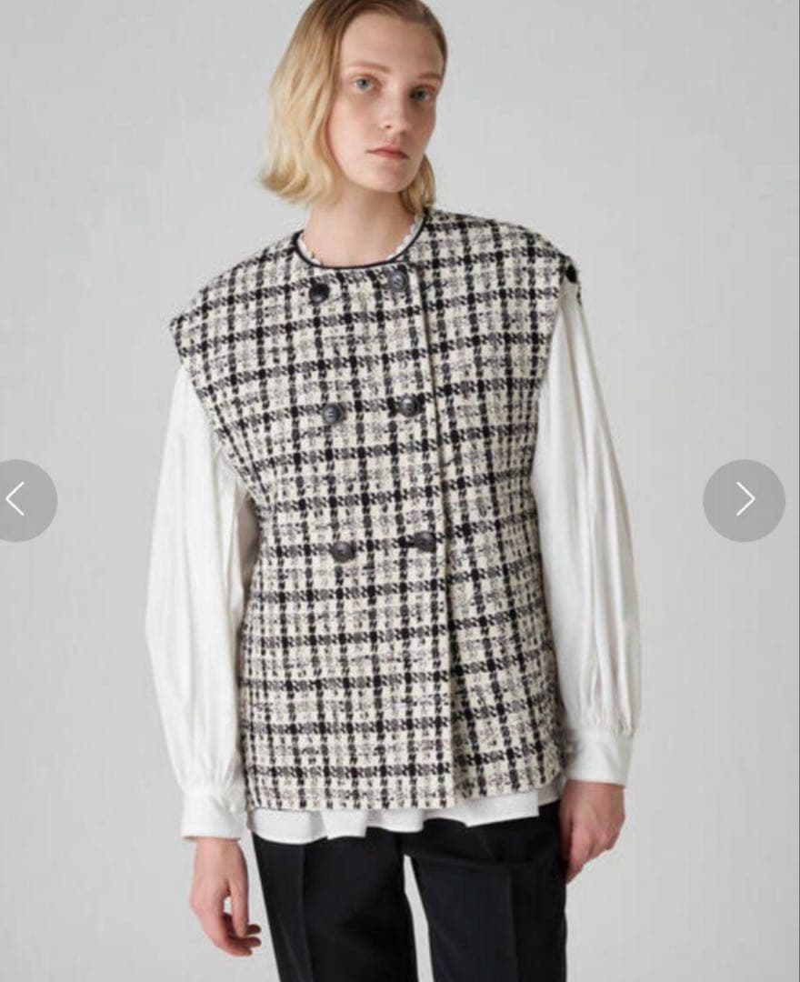 【TOMORROWLAND collection】スラブシェパード コクーンジレ