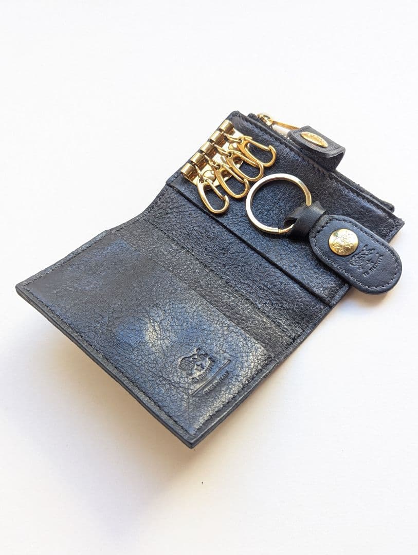 イルビゾンテ キーケース パース ブラック 男女兼用