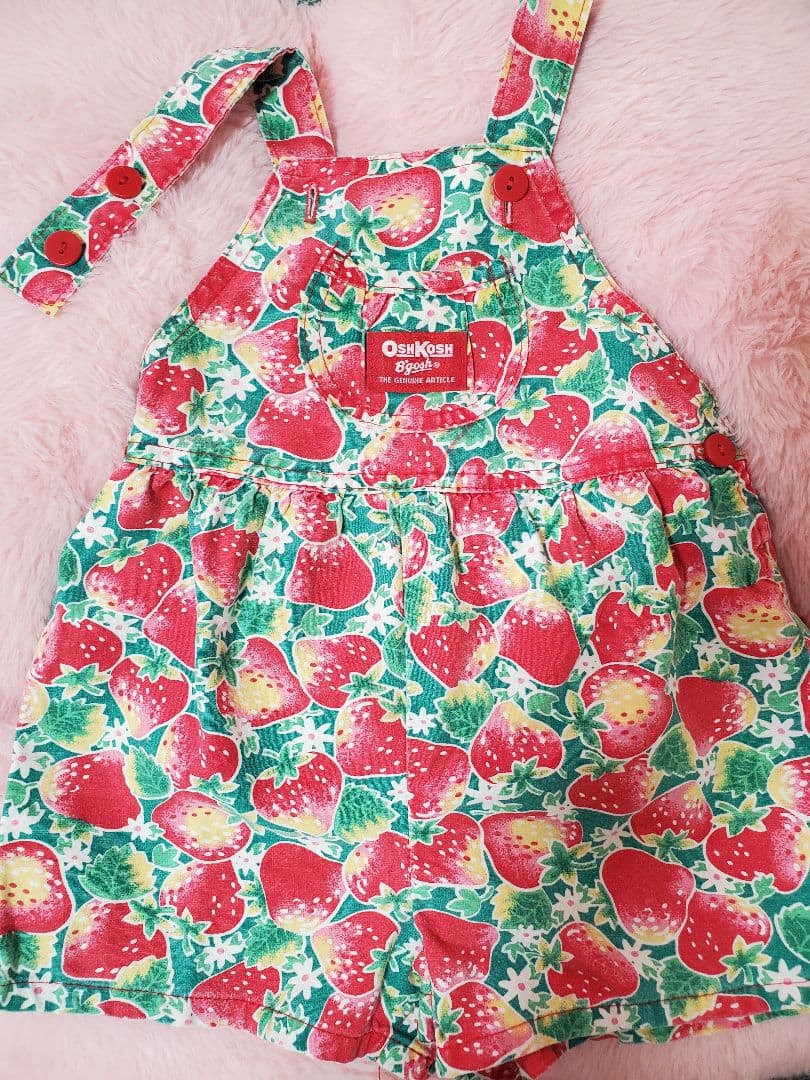oshkosh 希少いちご　オーバーオール