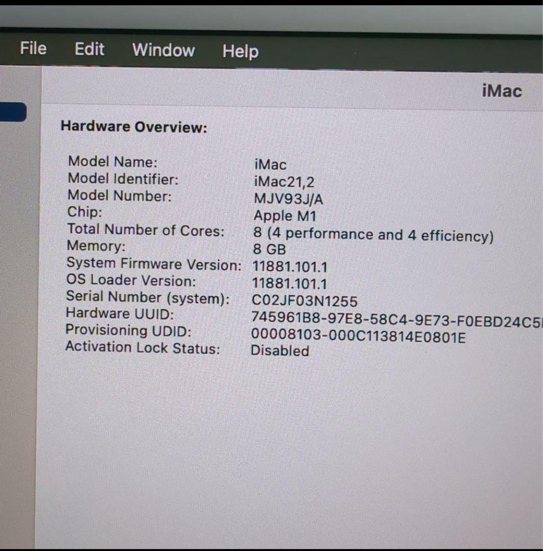 m*i様 Apple iMac 24インチ M1 8GB