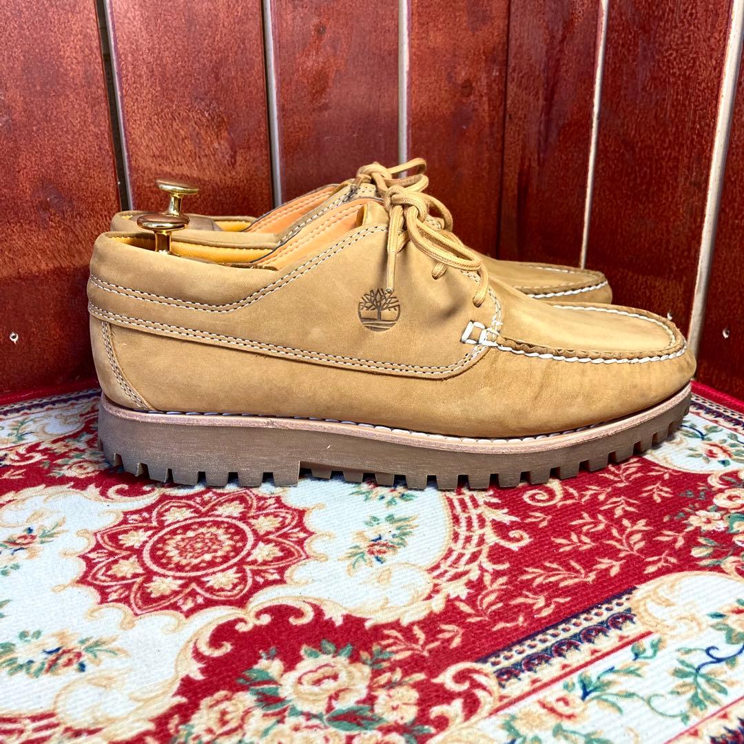 [美品]timberland 3eye モカシン　キャメル　27.5cm