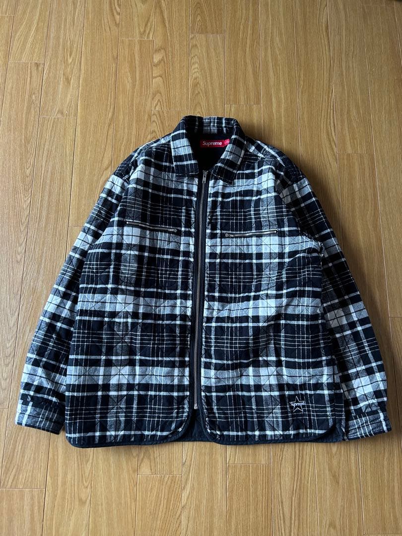 ジャケット・アウター Supreme Quilted Flannel Zip Up Shirt