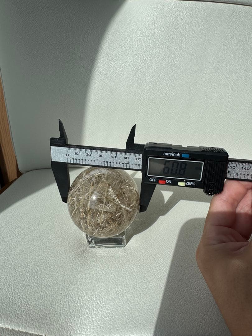 【極美品】ホワイトルチルクオーツ スフィア 丸玉