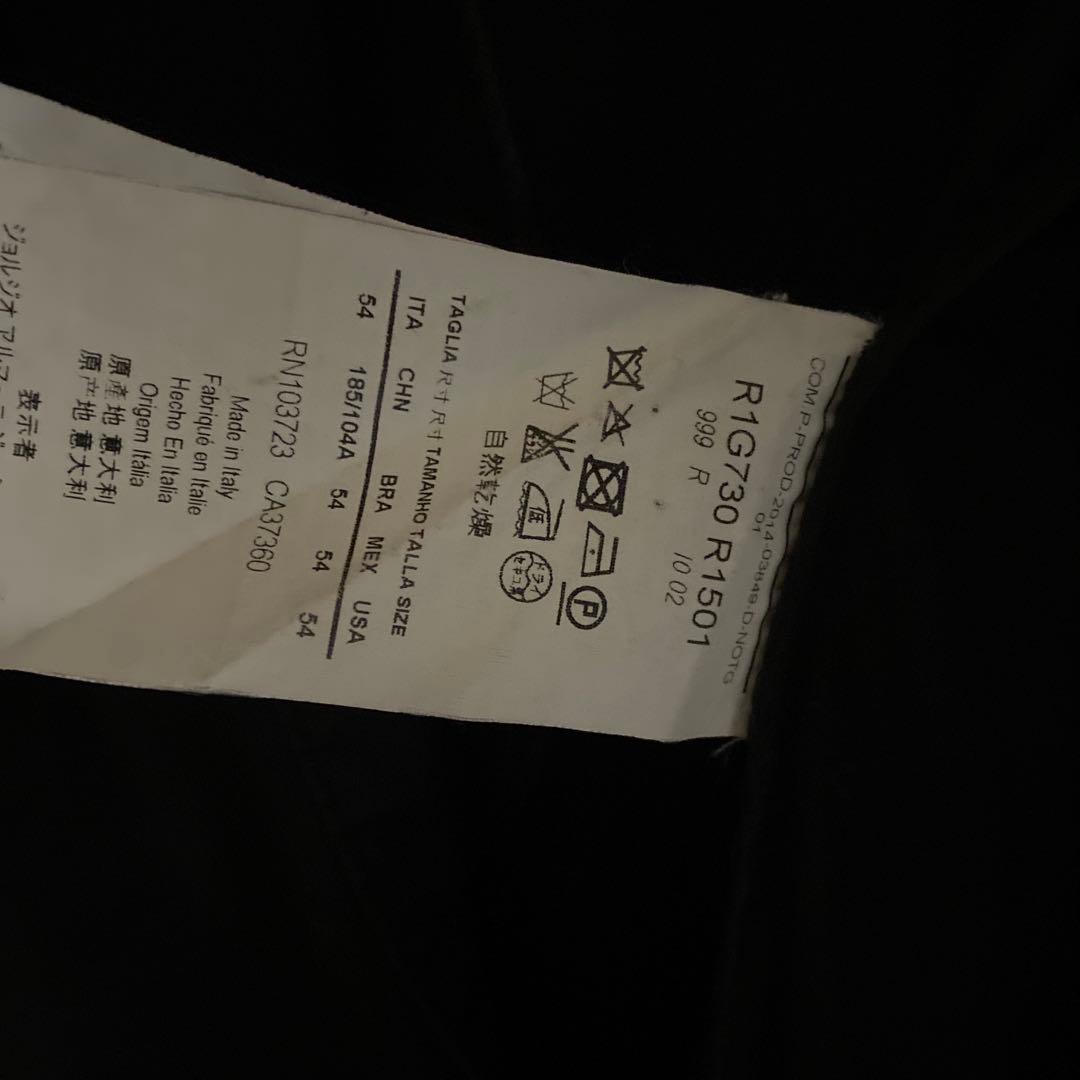 EMPORIO ARMANIツインラペル　ジャケット　黒　54