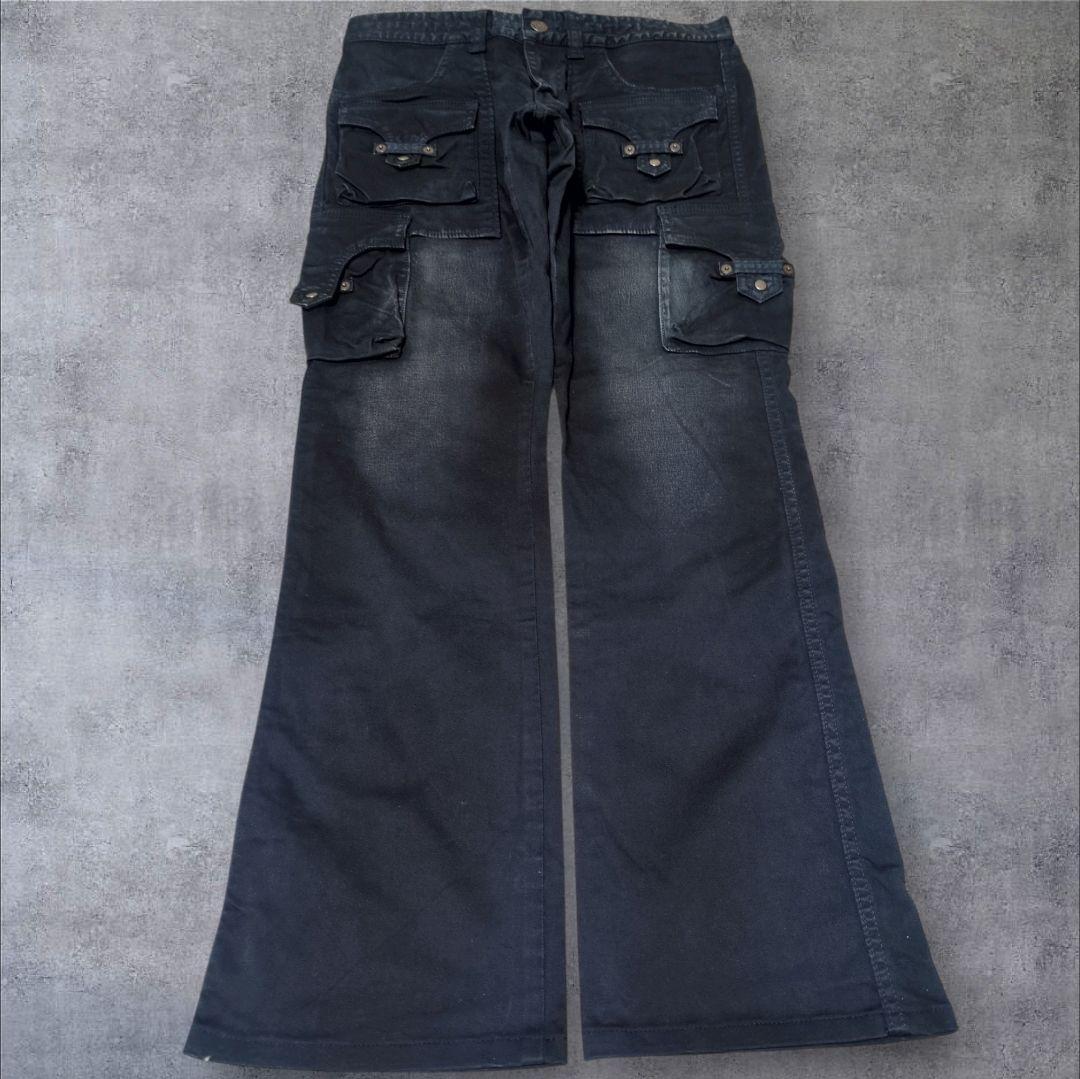 トルネードマート コーティング gimmick フレアカーゴパンツ 立体加工