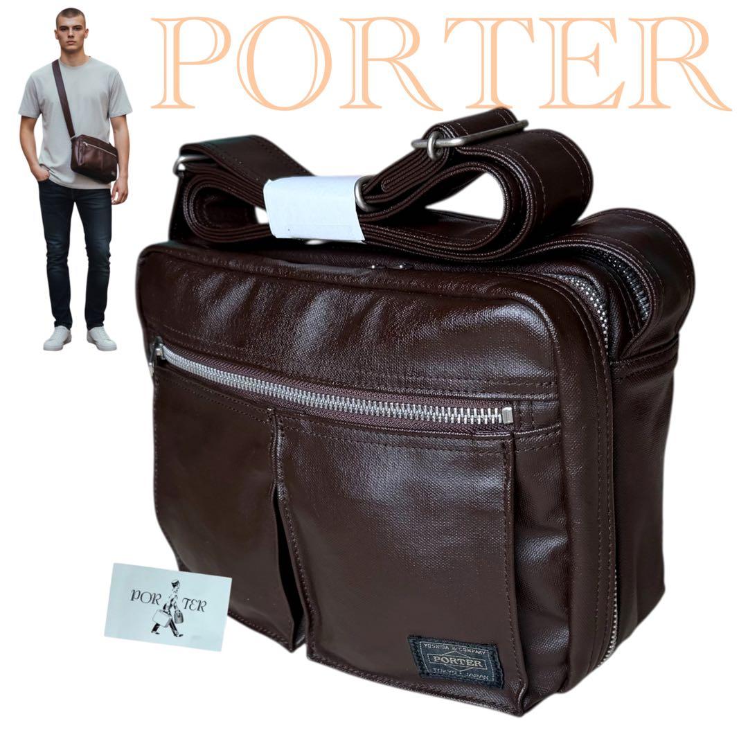 未使用級✨ポーター　フリースタイル　カメラバッグ　ショルダーバッグ　2層　S