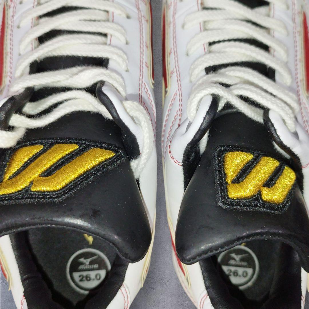 ［ビッグM］Mizunoミズノプロ 26cm スパイクホワイト/レッド新品未使用