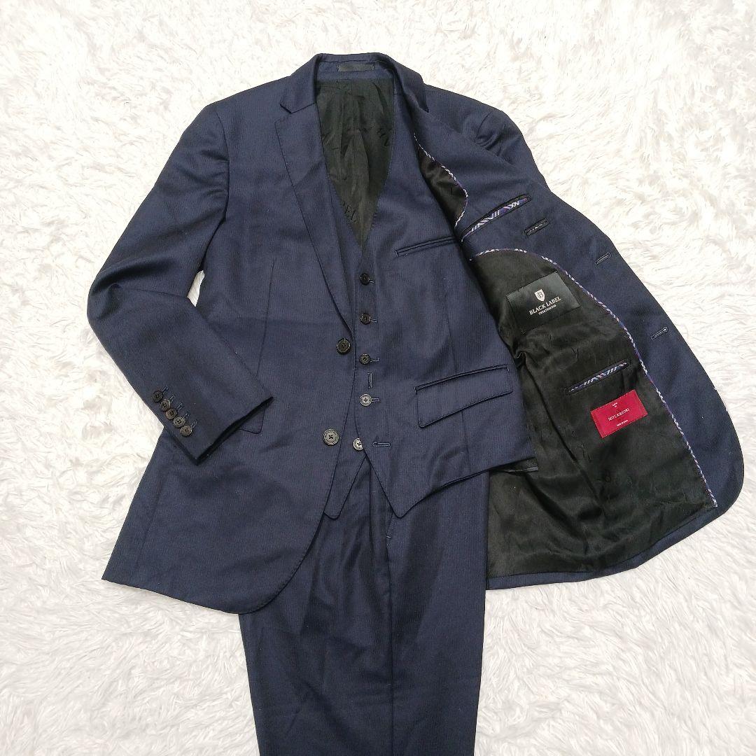 ✨極美品✨ブラックレーベル　3ピーススーツ　御幸毛織　シルクモヘア混　38R