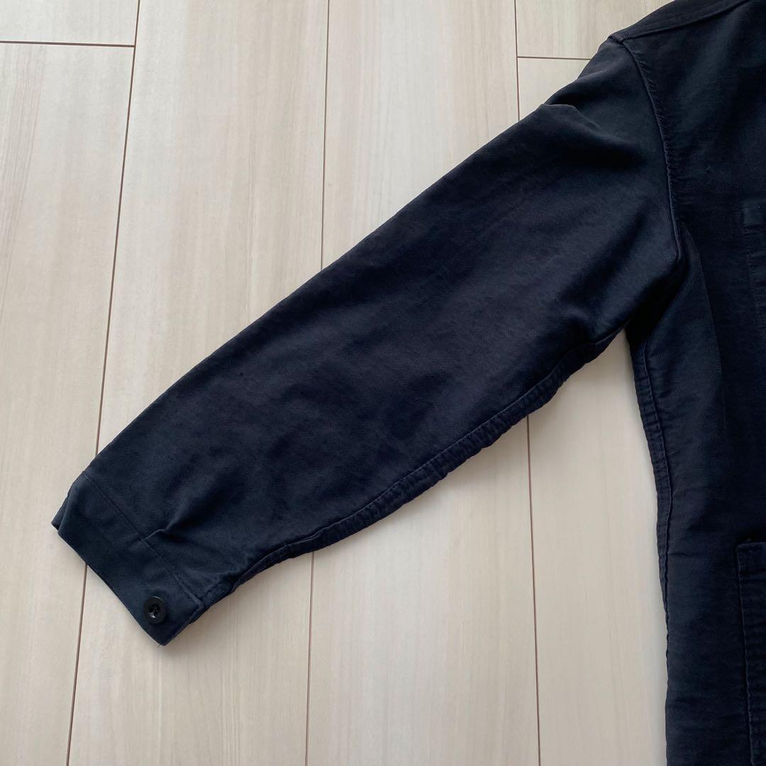 50s ブラックモールスキン フレンチワークジャケット 黒