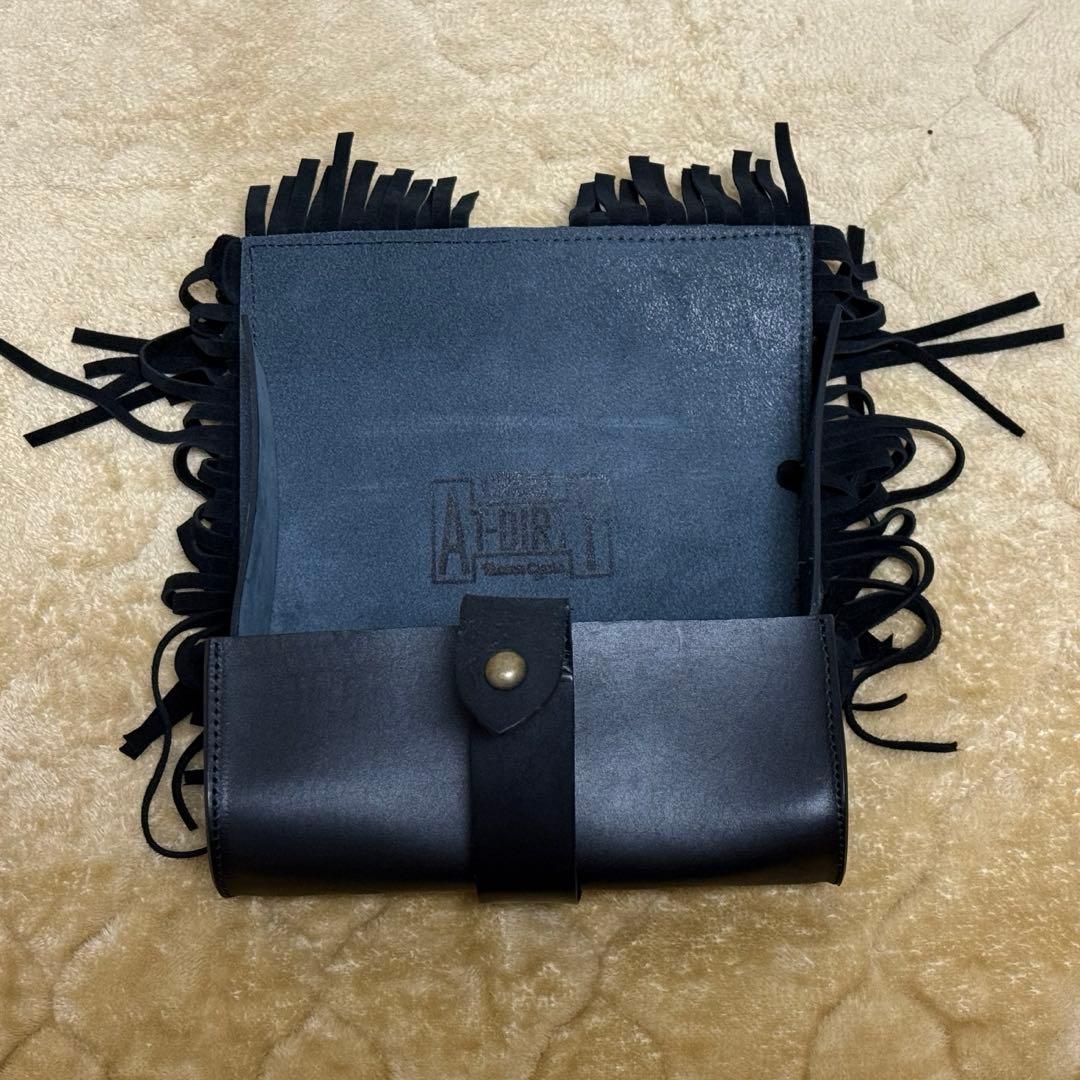 CREEK MOTORCYCLE x AT-DIRTY フリンジ ツールバッグ