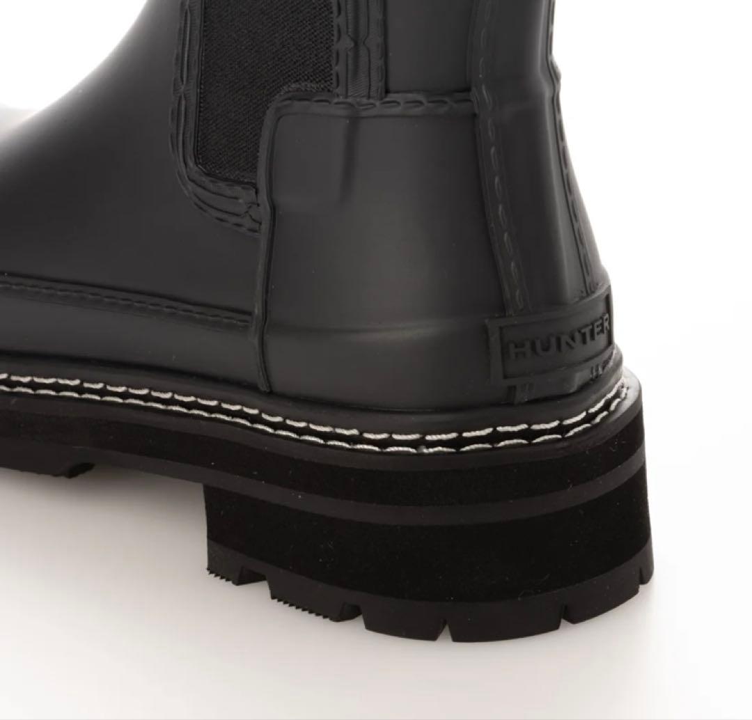今期　HUNTER（ハンター）リファインド ステッチチェルシーブーツ （BLK）