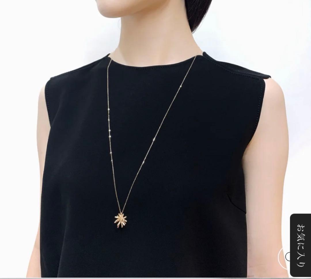 KAORU スターダストLネックレス K10PG K10YG 約4.2g