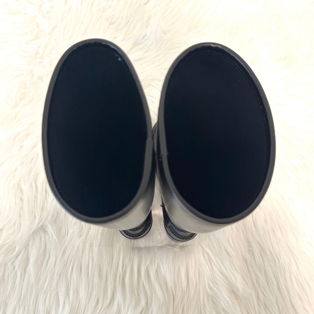 未使用級✨フェラガモ ガンチーニ レインブーツ ロング イタリア製 ブラック