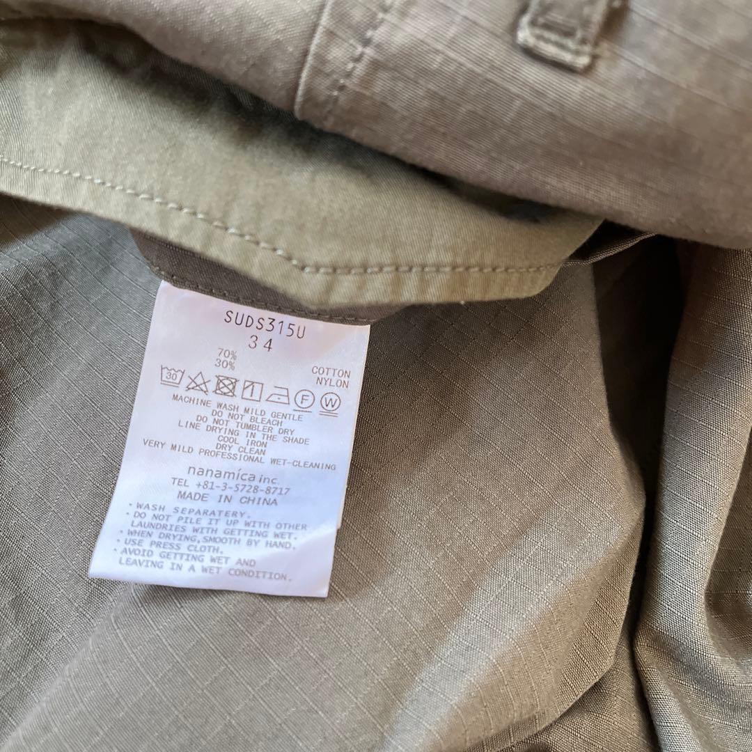 新品 nanamica ナナミカ Cargo Shorts khaki 34