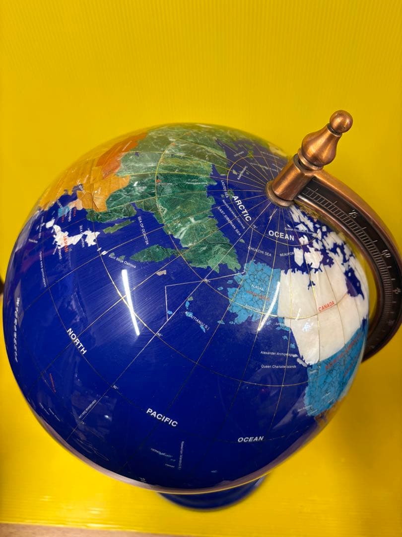 アンティーク ラピスラズリ天然石高級地球儀✨【ガハハ本舗新春お宝特価市】✨