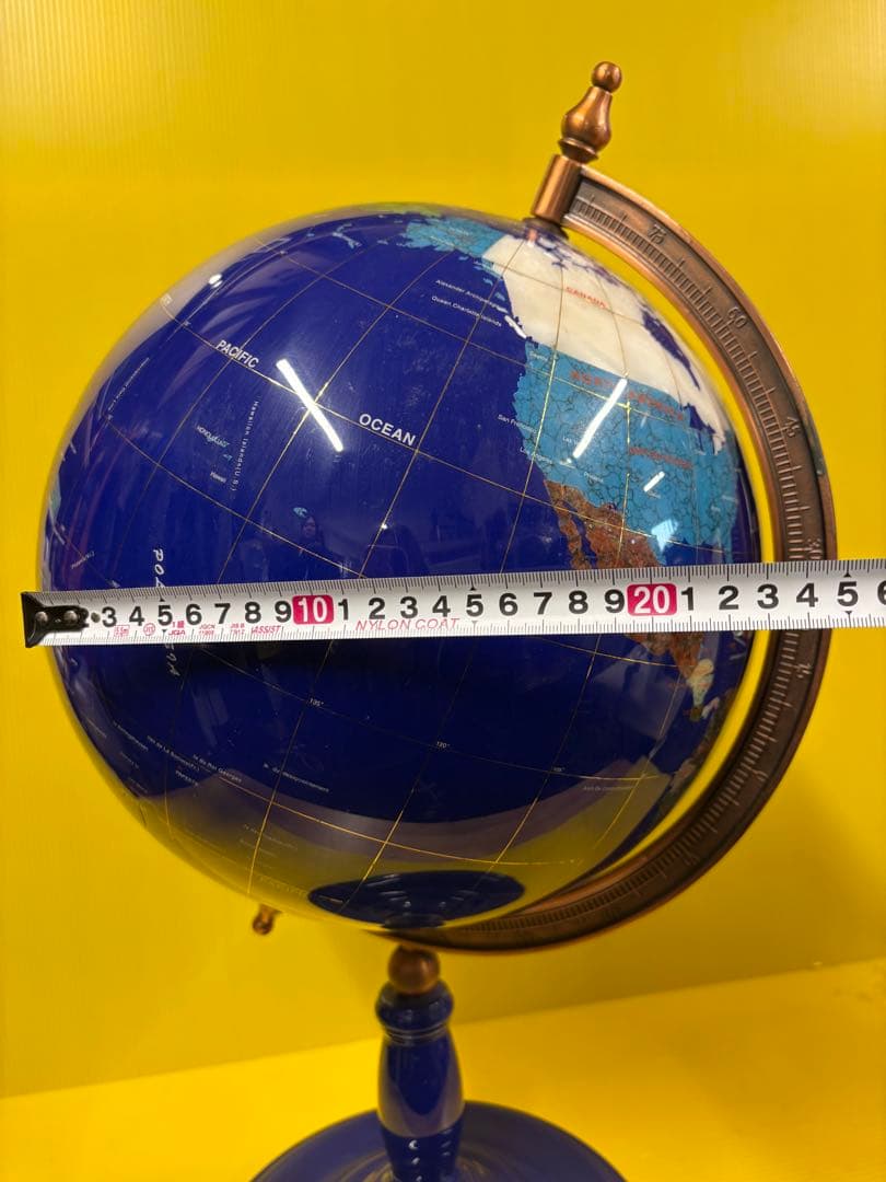 アンティーク ラピスラズリ天然石高級地球儀✨【ガハハ本舗新春お宝特価市】✨