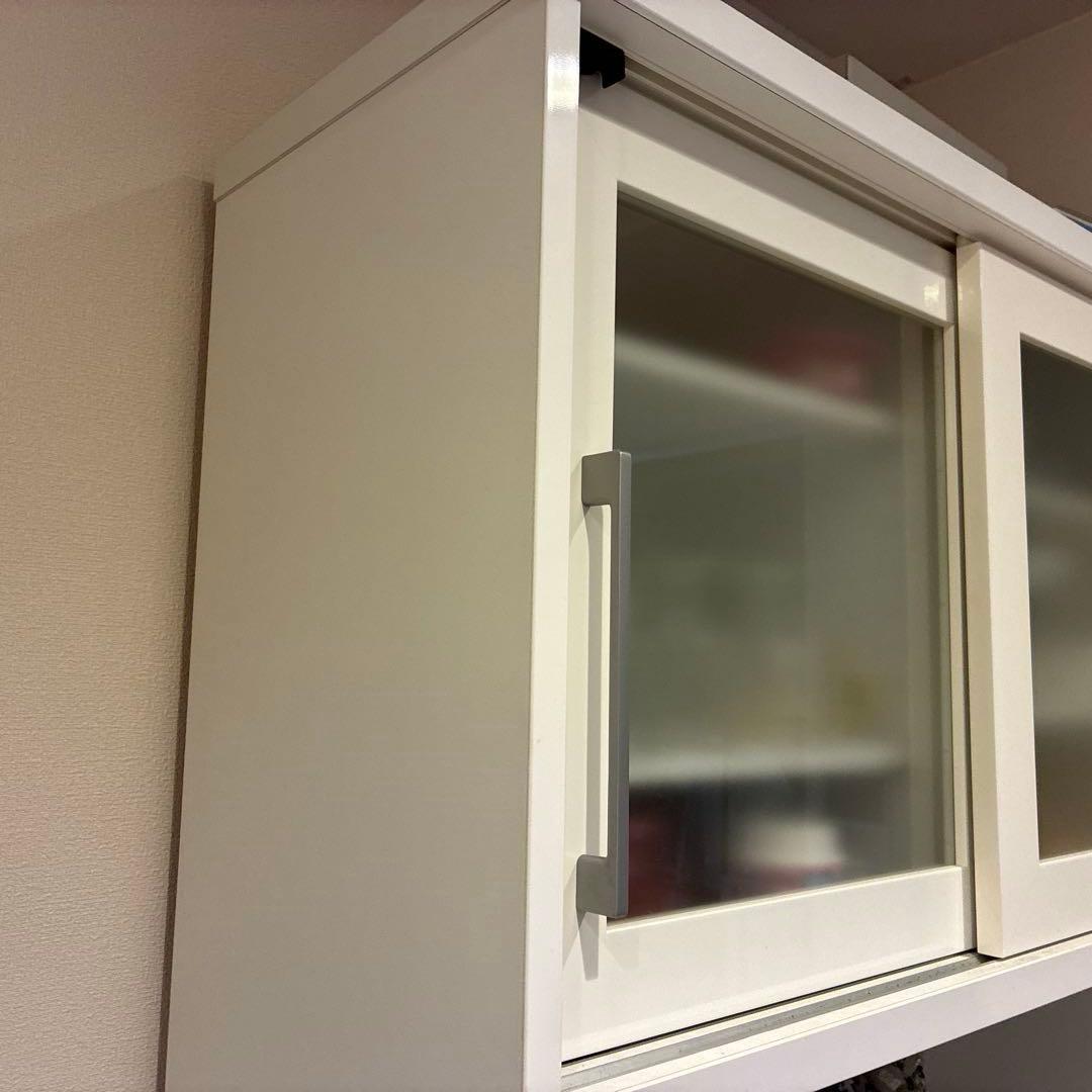 『値下相談可』 ホワイト 木製 食器棚 レンジボード　ニトリ