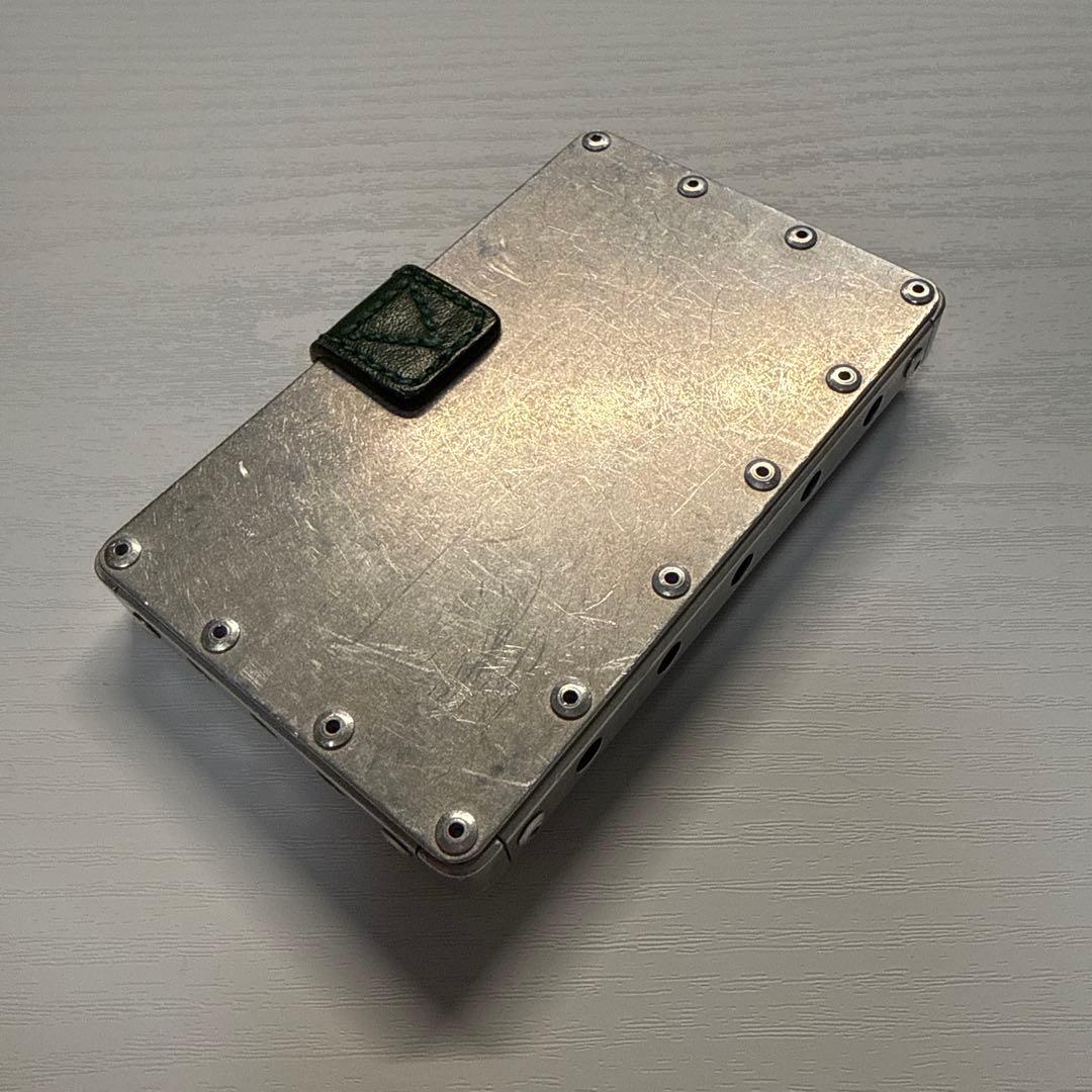 AERO CONCEPT 緑レザーベルト名刺入れ ケース