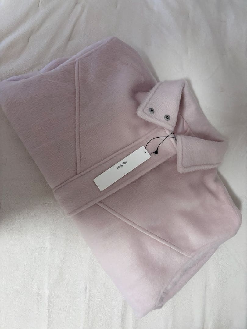 【新品タグ付】Heather スタンドシャギーミドルブルゾン　ピンク