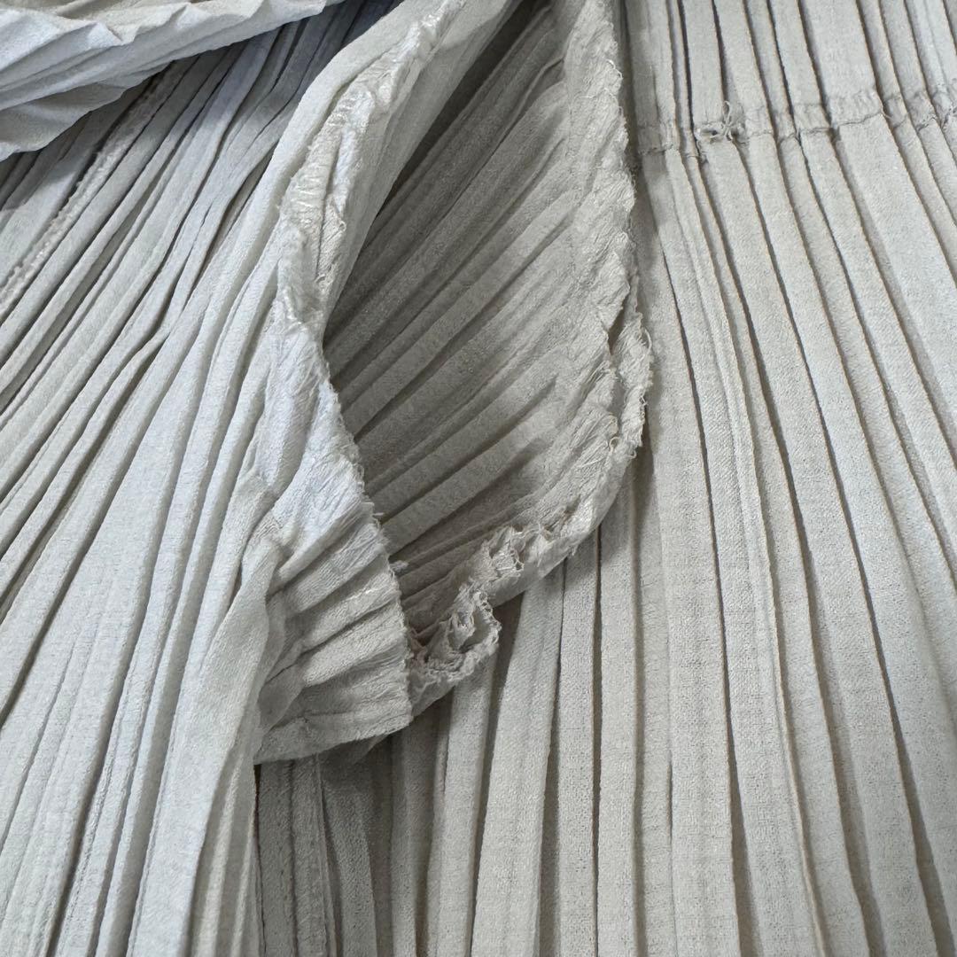 極美品✨ISSEY MIYAKE プリーツ　立体　変形　ジャケット　ライトグレー