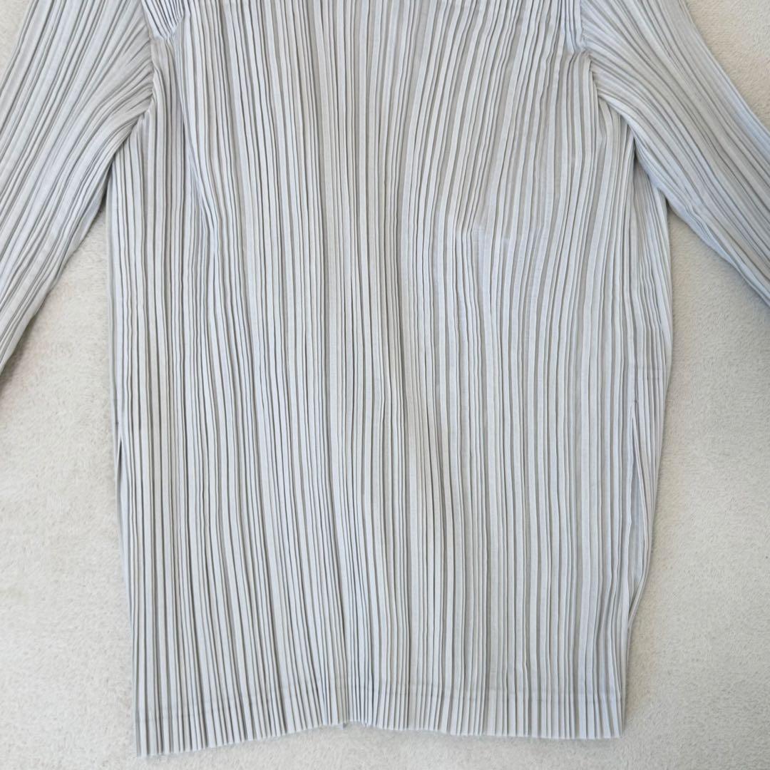 極美品✨ISSEY MIYAKE プリーツ　立体　変形　ジャケット　ライトグレー