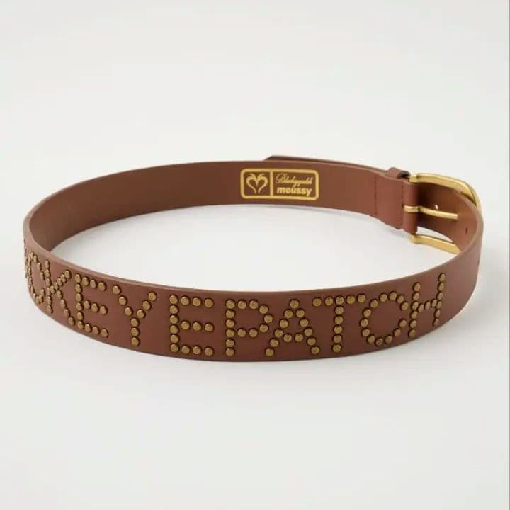 小物 BEP HEART STUDS BELT BROWN