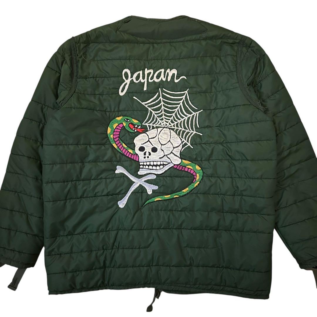 スーベニアジャケット キルティング ライナー スカル 刺繍 ドクロ ベトジャン