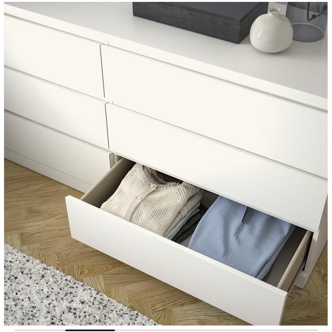 ホワイト 3段チェスト