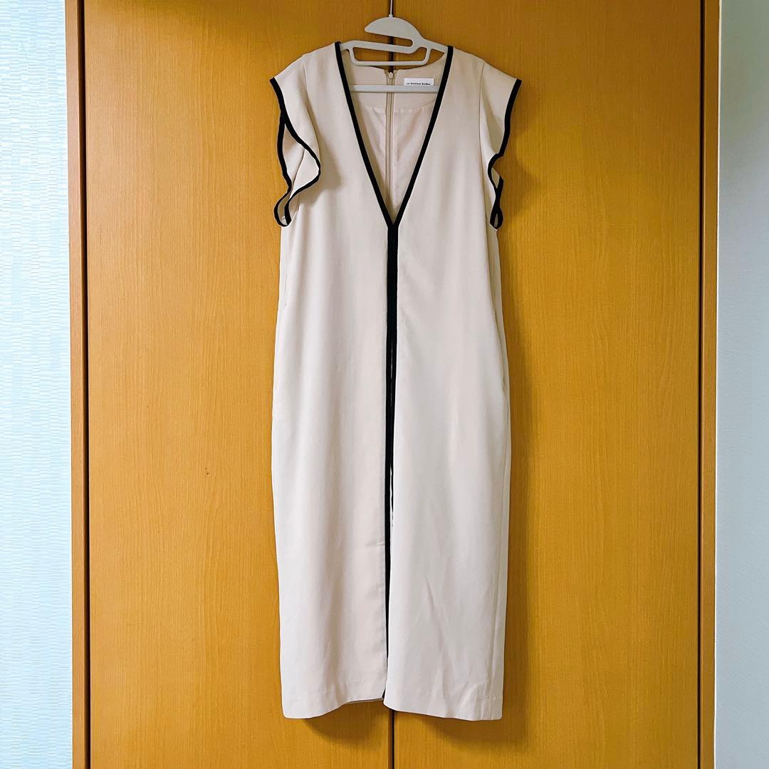 ダブルクロスバイカラーラッフルジャンドレ 36 ラブティックボンボン