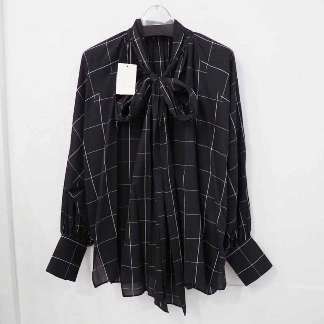 ウィムガゼット 24ss 春夏 シアー ボウタイブラウス　リボン