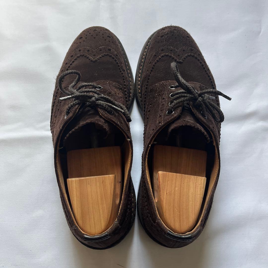 Tricker'sスウェード茶ブローグ7