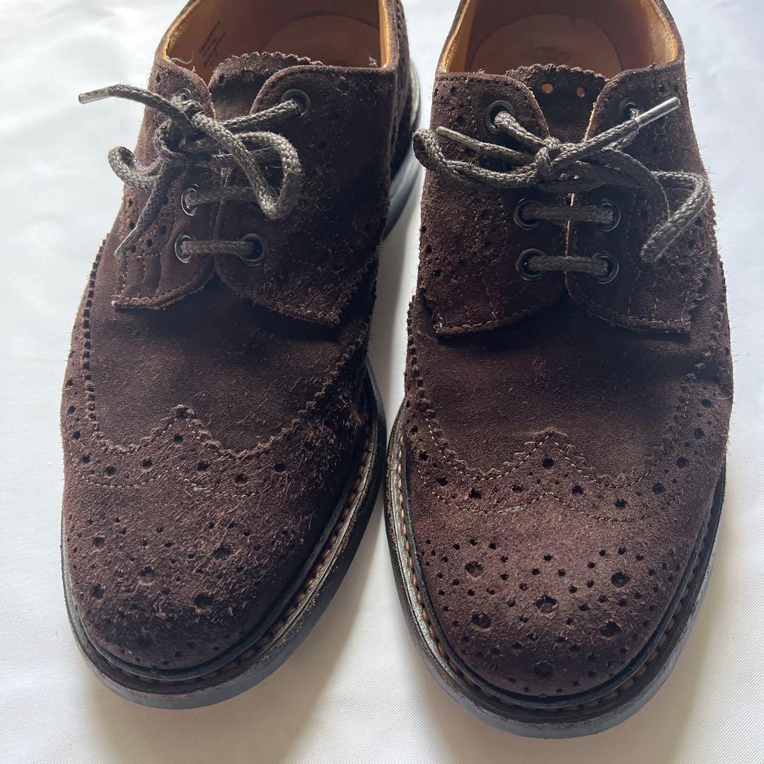 Tricker'sスウェード茶ブローグ7
