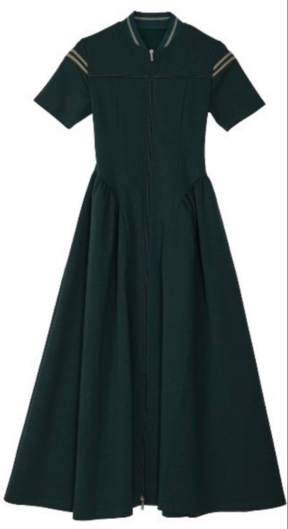 Ameri TRUCK JACKET LIKE FLARE DRESS グリーン