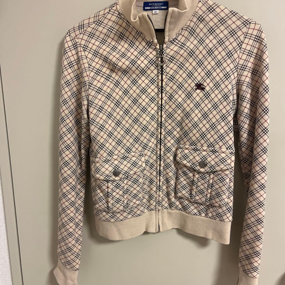 BURBERRY チェック柄 ジッパーパーカー 38