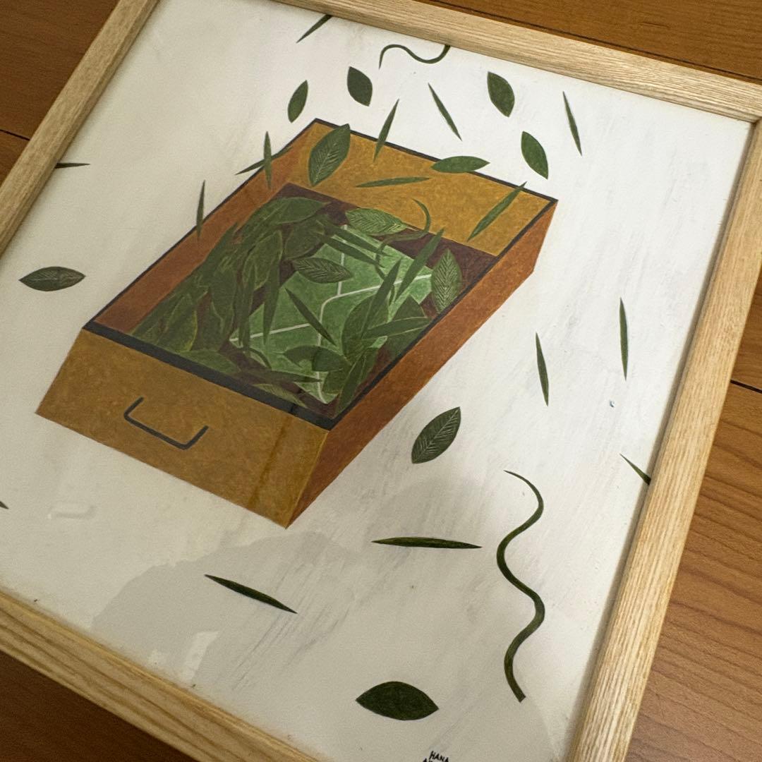 idee ポスター アート 秋山花 「A green letter」