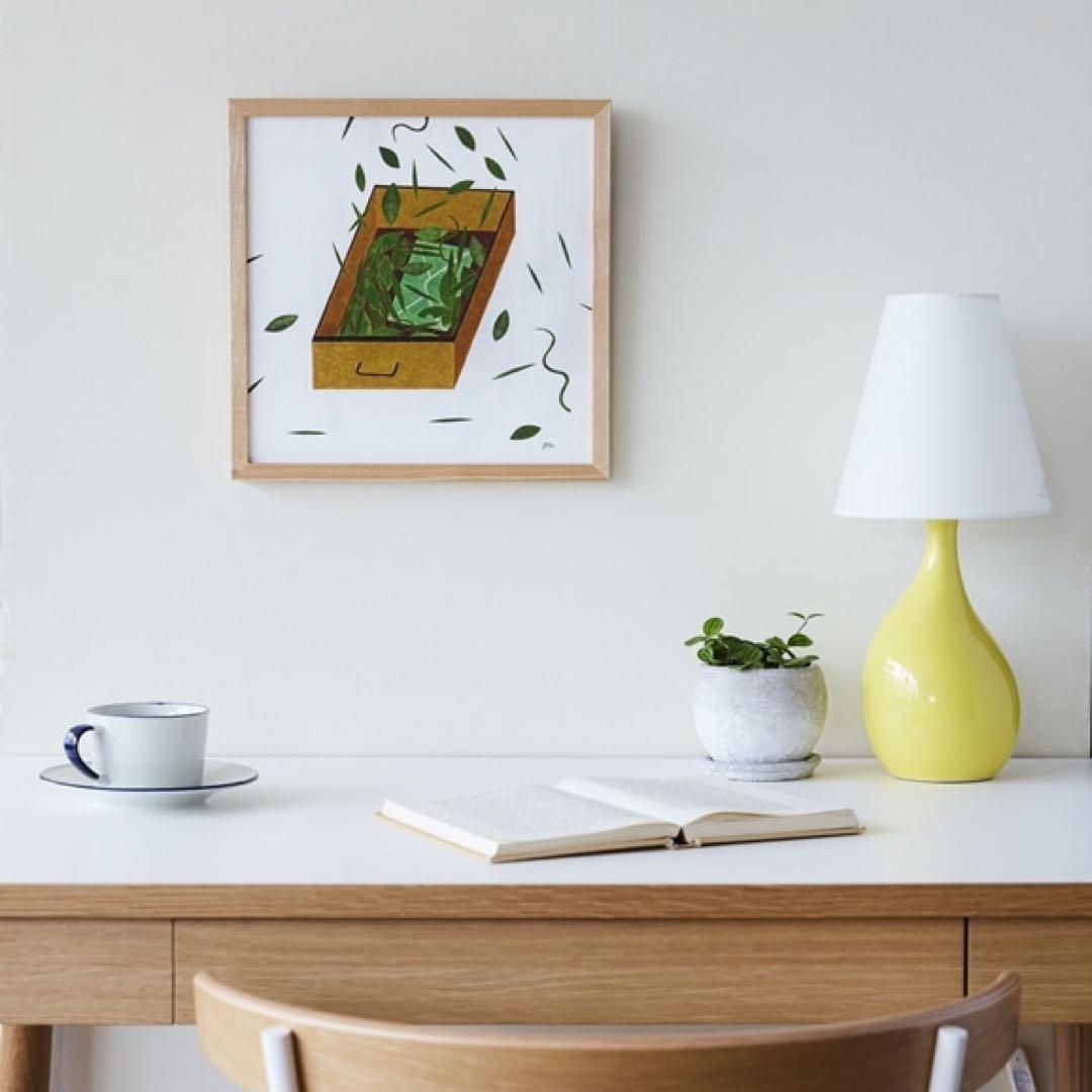 idee ポスター アート 秋山花 「A green letter」