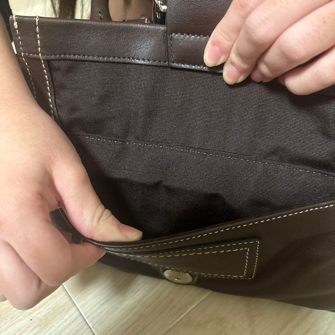 COACH ブラウンレザー ハンドバッグ